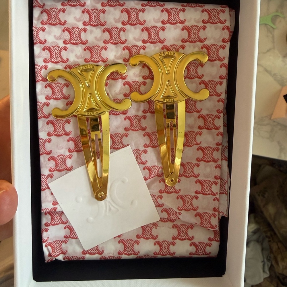 Celine gold clips